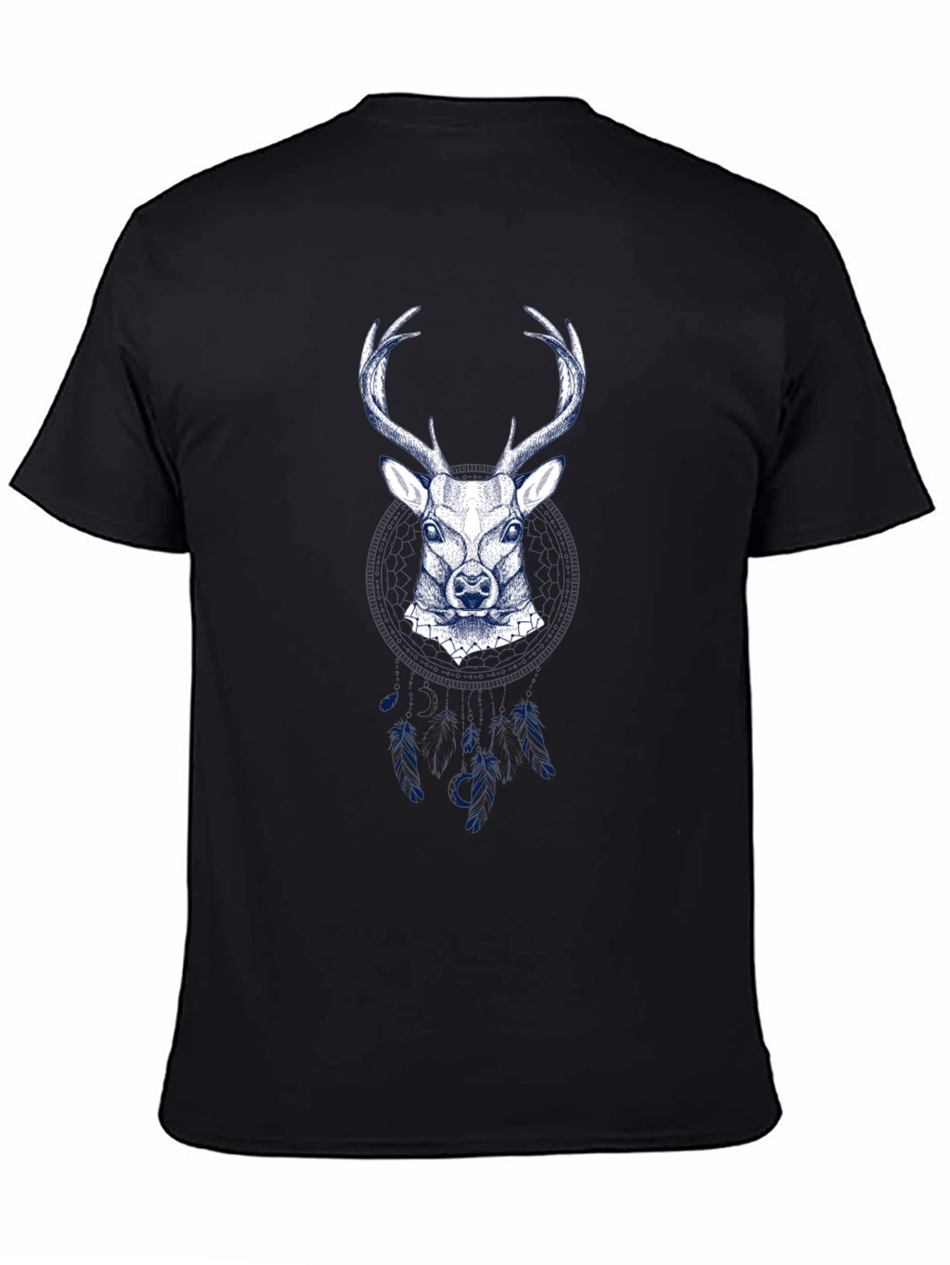 Mens Deer Graphic Tee - Black