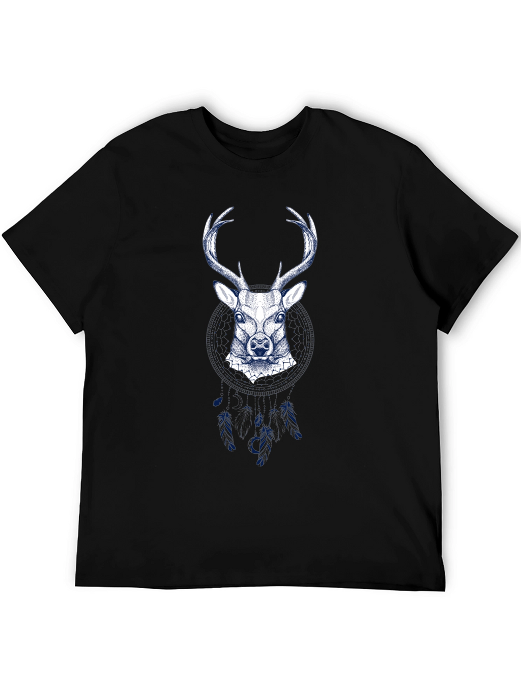 Mens Deer Graphic Tee - Black