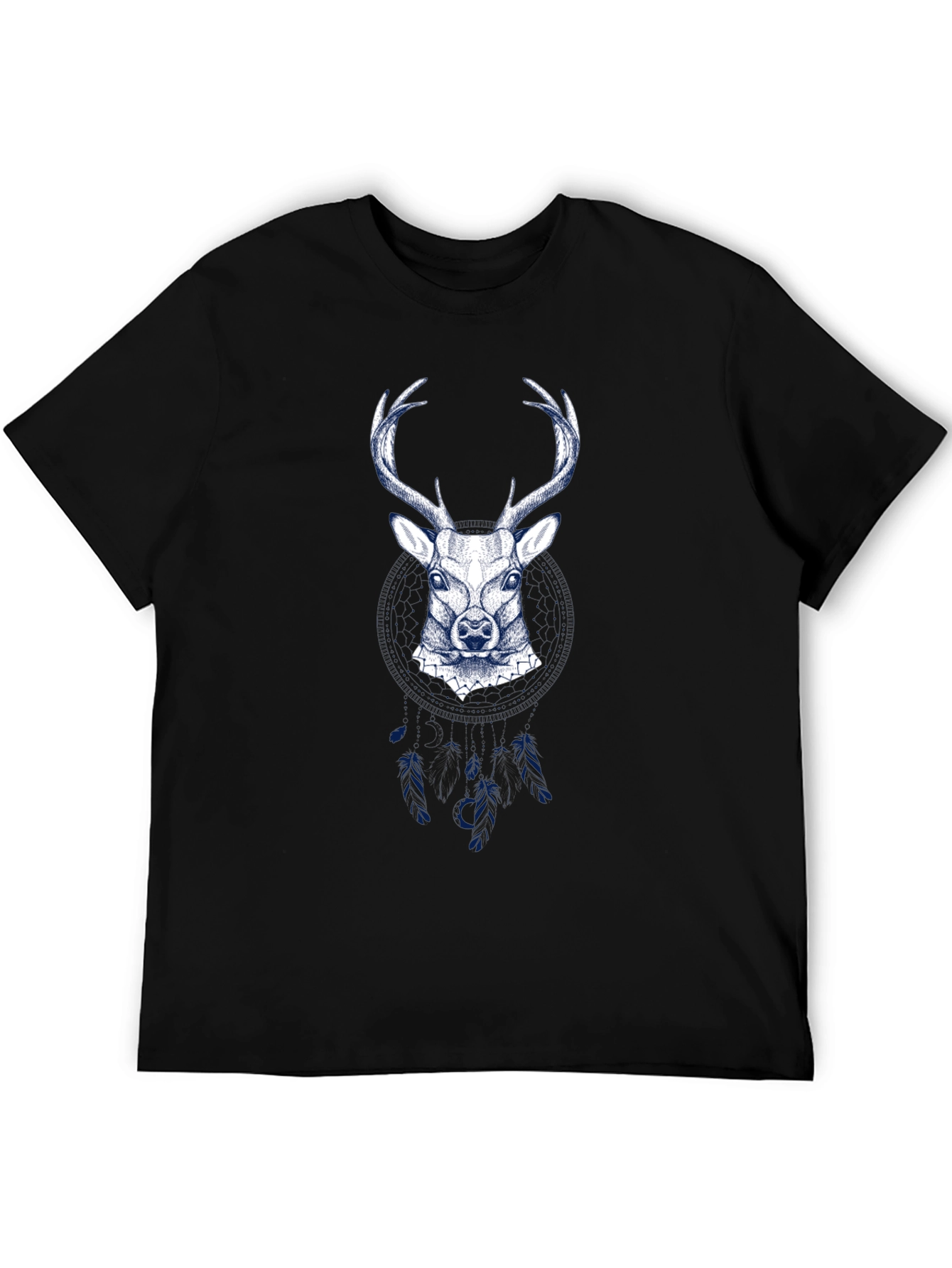Mens Deer Graphic Tee - Black