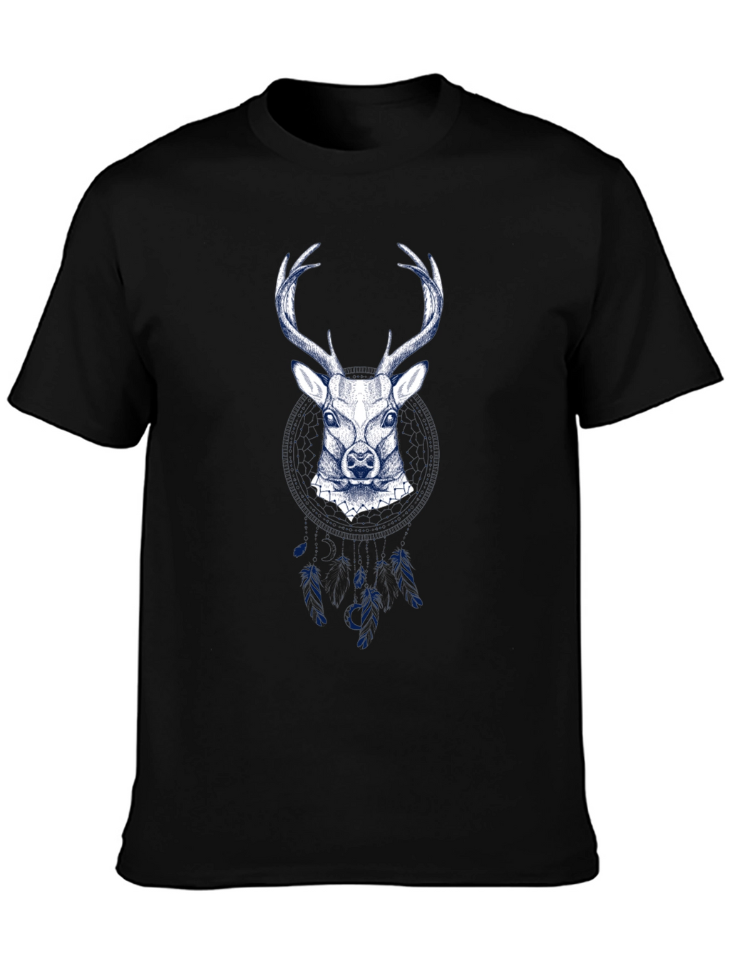 Mens Deer Graphic Tee - Black