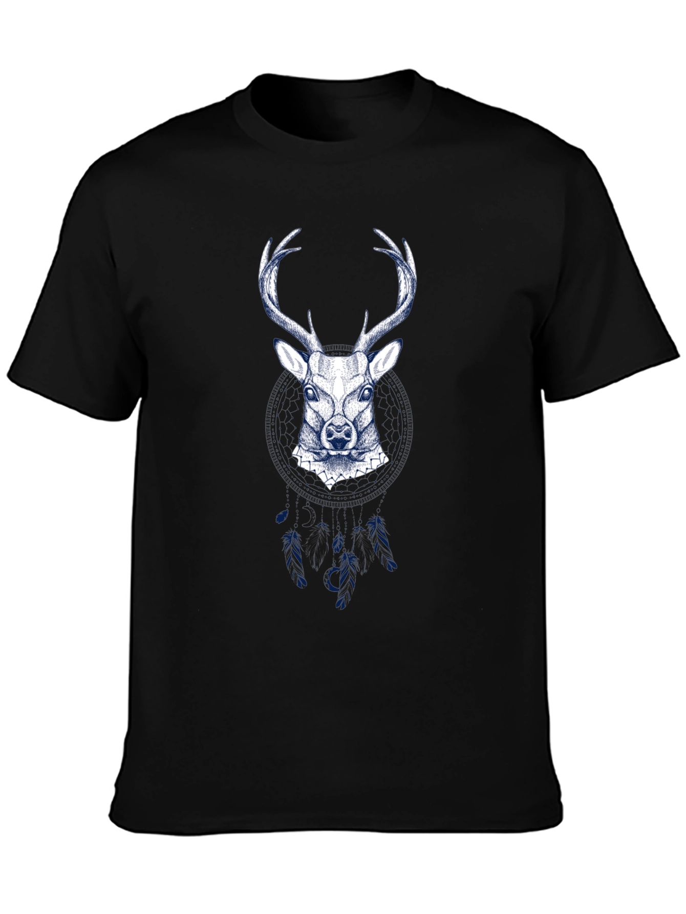 Mens Deer Graphic Tee - Black