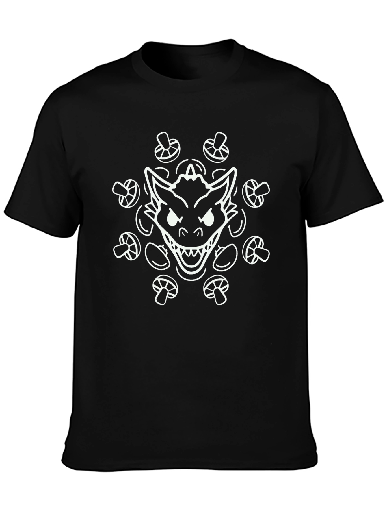 Graphic Tee - Monster & Mushroom Design