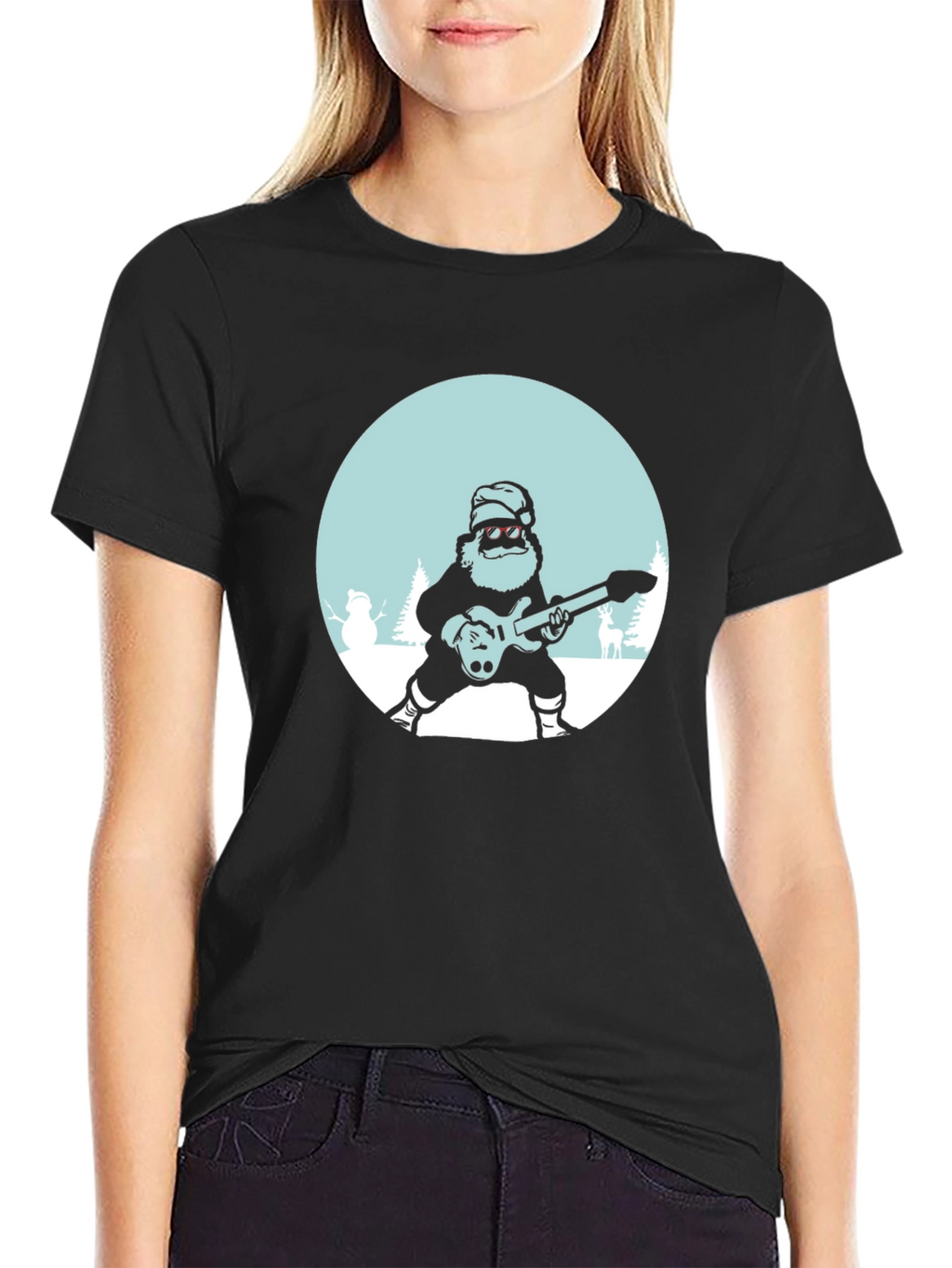 Rocking Santa T-Shirt - Holiday Style