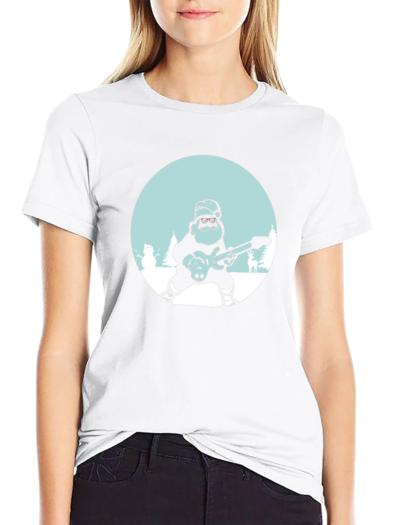Rocking Santa T-Shirt - Holiday Style