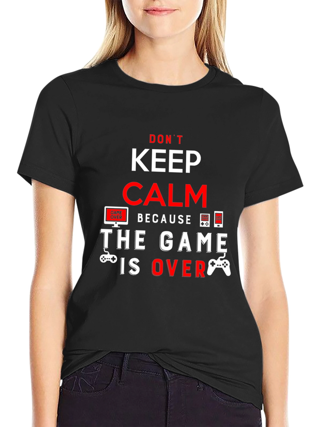 Keep Calm The Game Is Over Black T-Shirt
