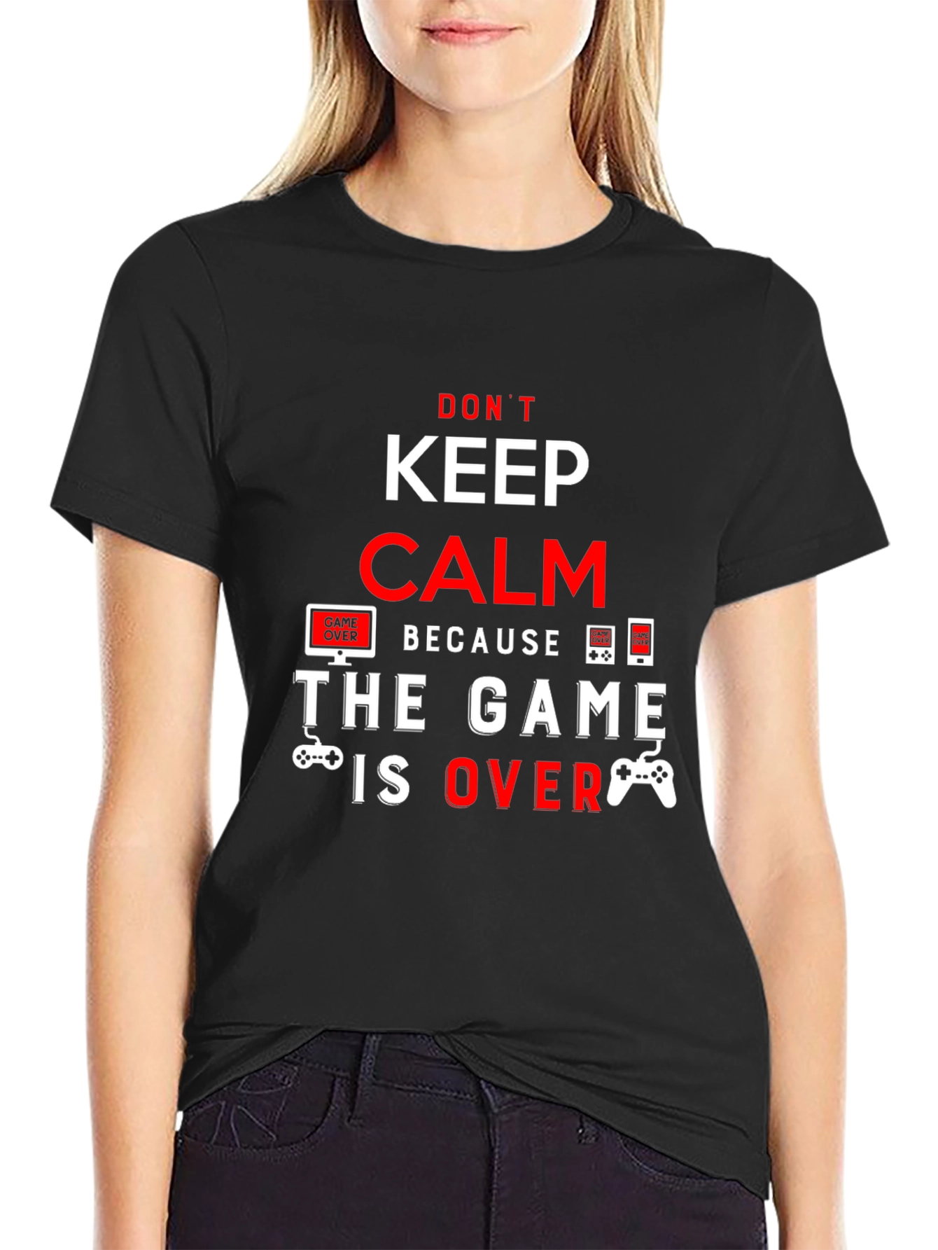 Keep Calm The Game Is Over Black T-Shirt