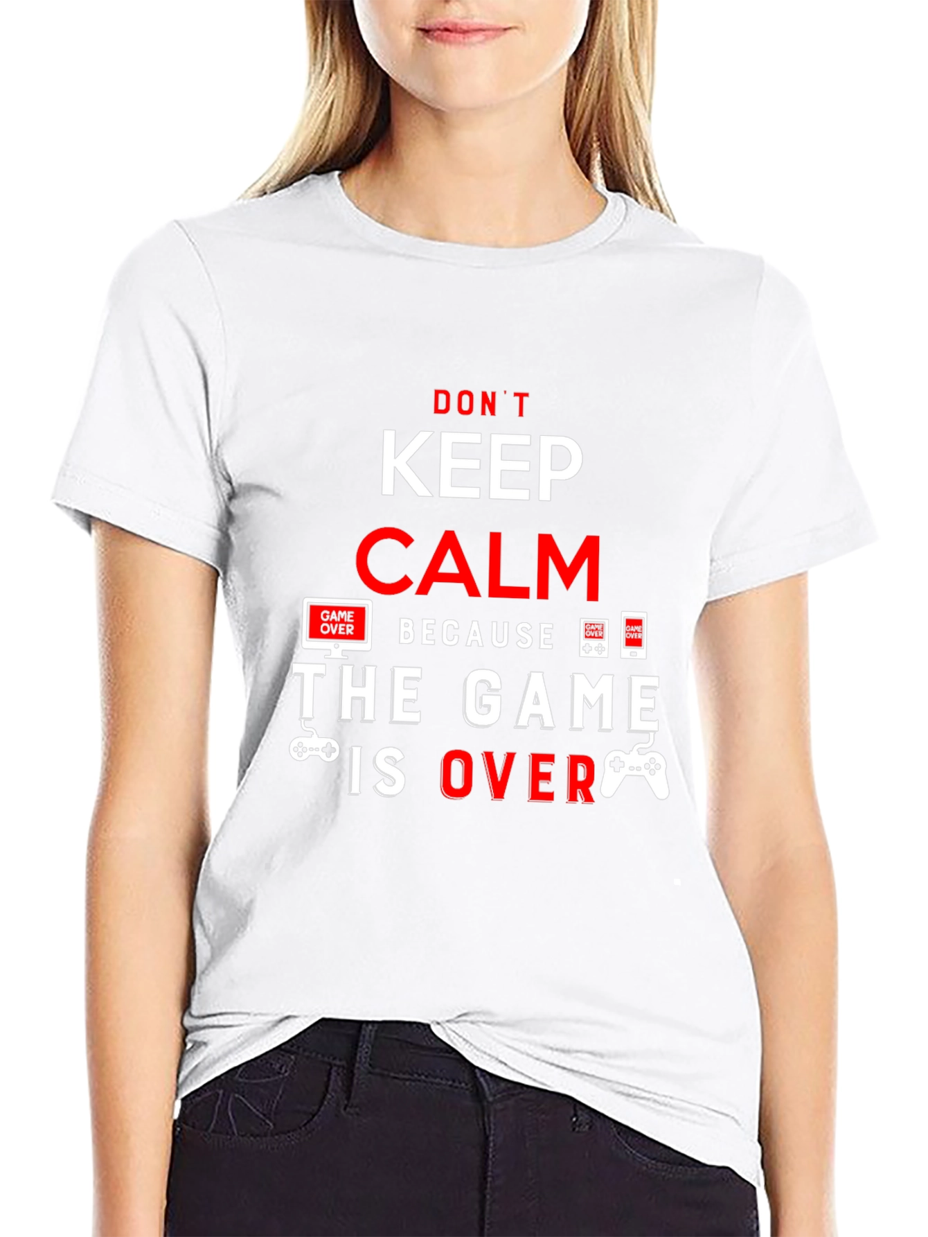 Keep Calm The Game Is Over Black T-Shirt