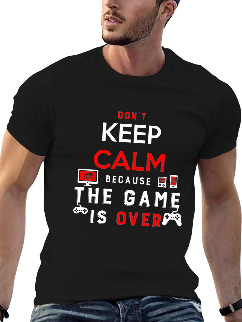 Keep Calm The Game Is Over Black T-Shirt