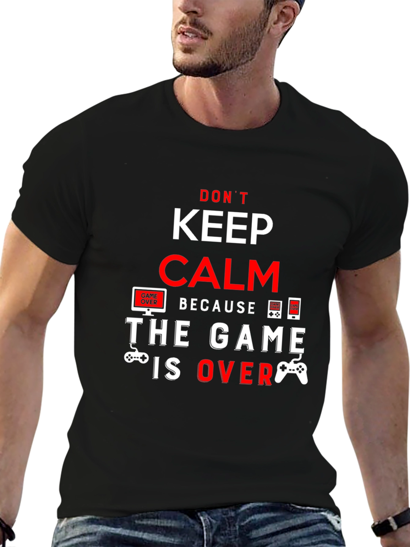 Keep Calm The Game Is Over Black T-Shirt