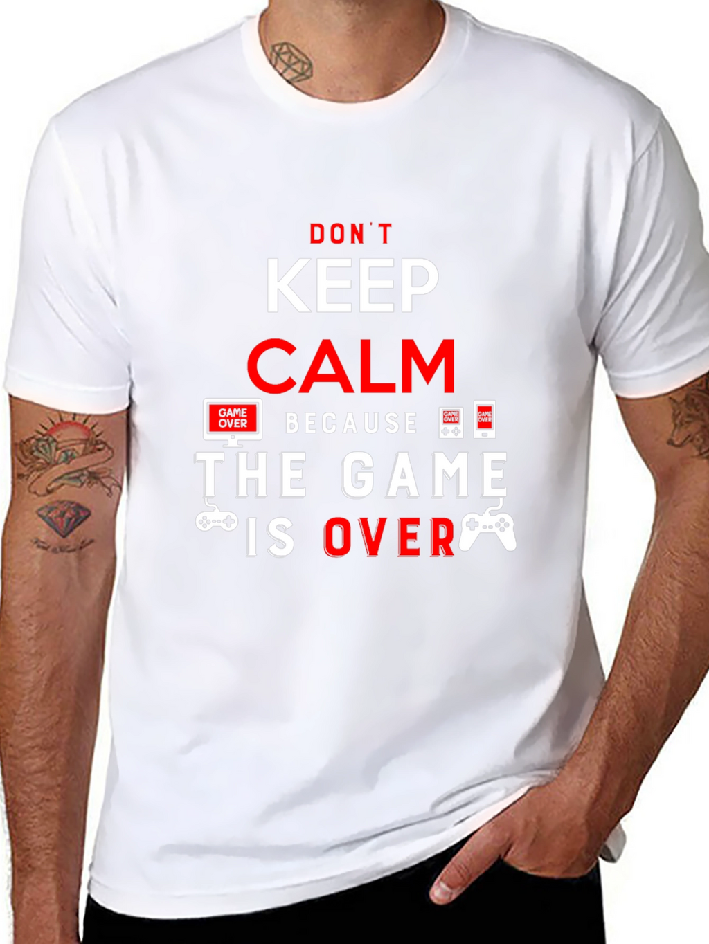 Keep Calm The Game Is Over Black T-Shirt