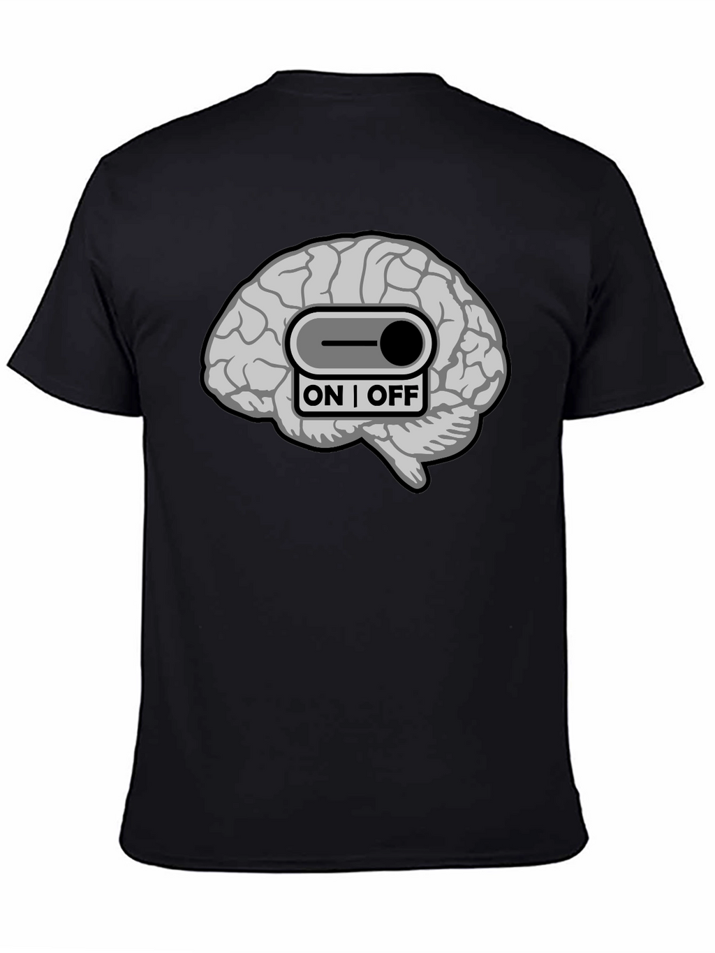 Brain On/Off Switch Graphic T-Shirt - Mens