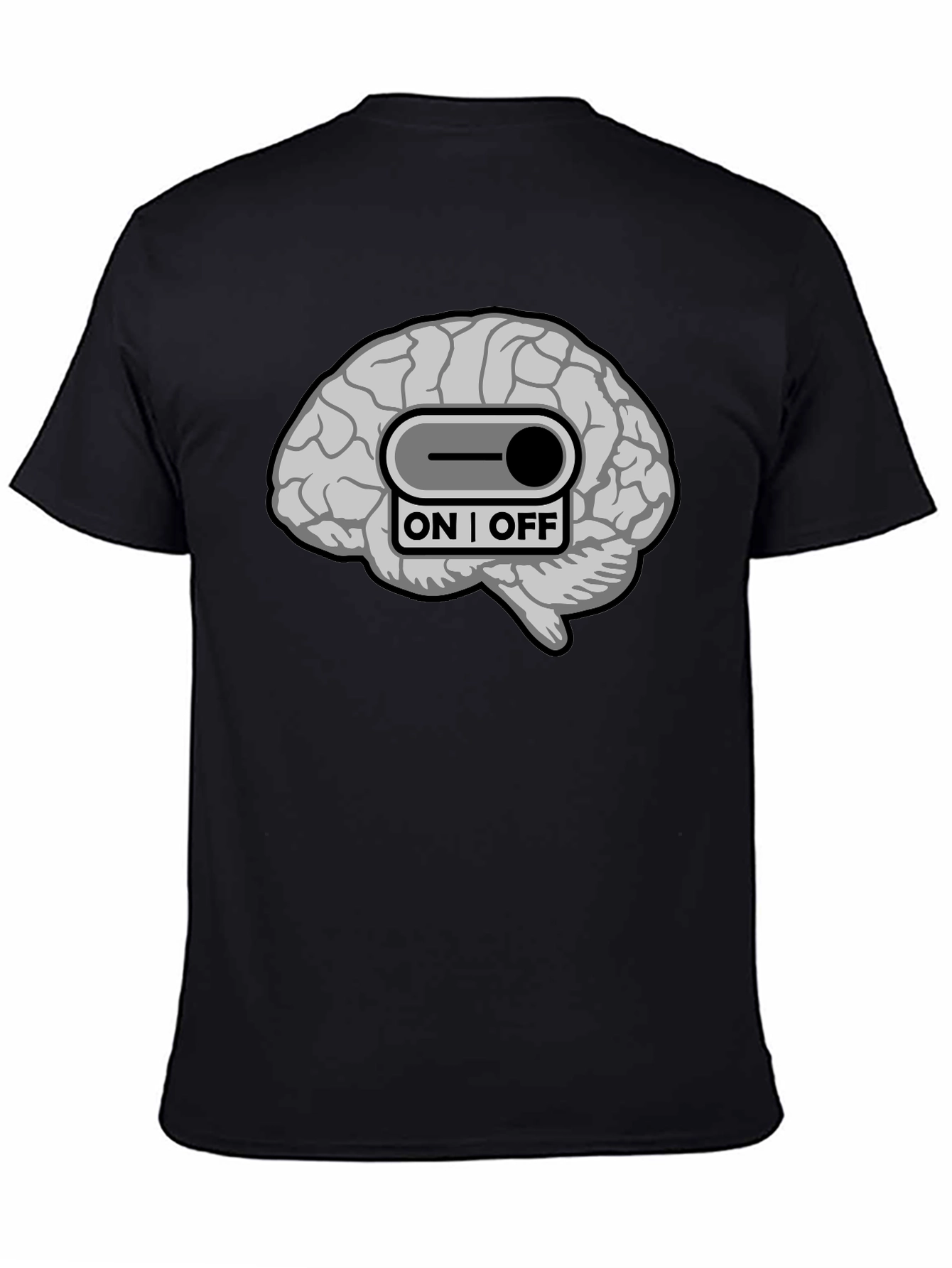 Brain On/Off Switch Graphic T-Shirt - Mens