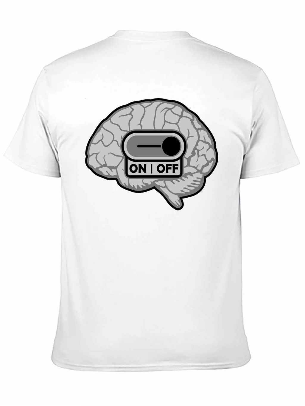 Brain On/Off Switch Graphic T-Shirt - Mens
