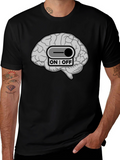 Brain On/Off Switch Graphic T-Shirt - Mens