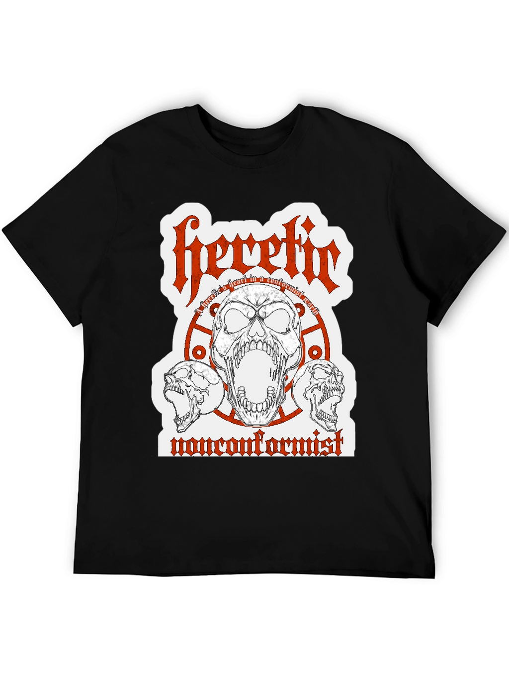 Heretic Nonconformist Graphic Tee - Black