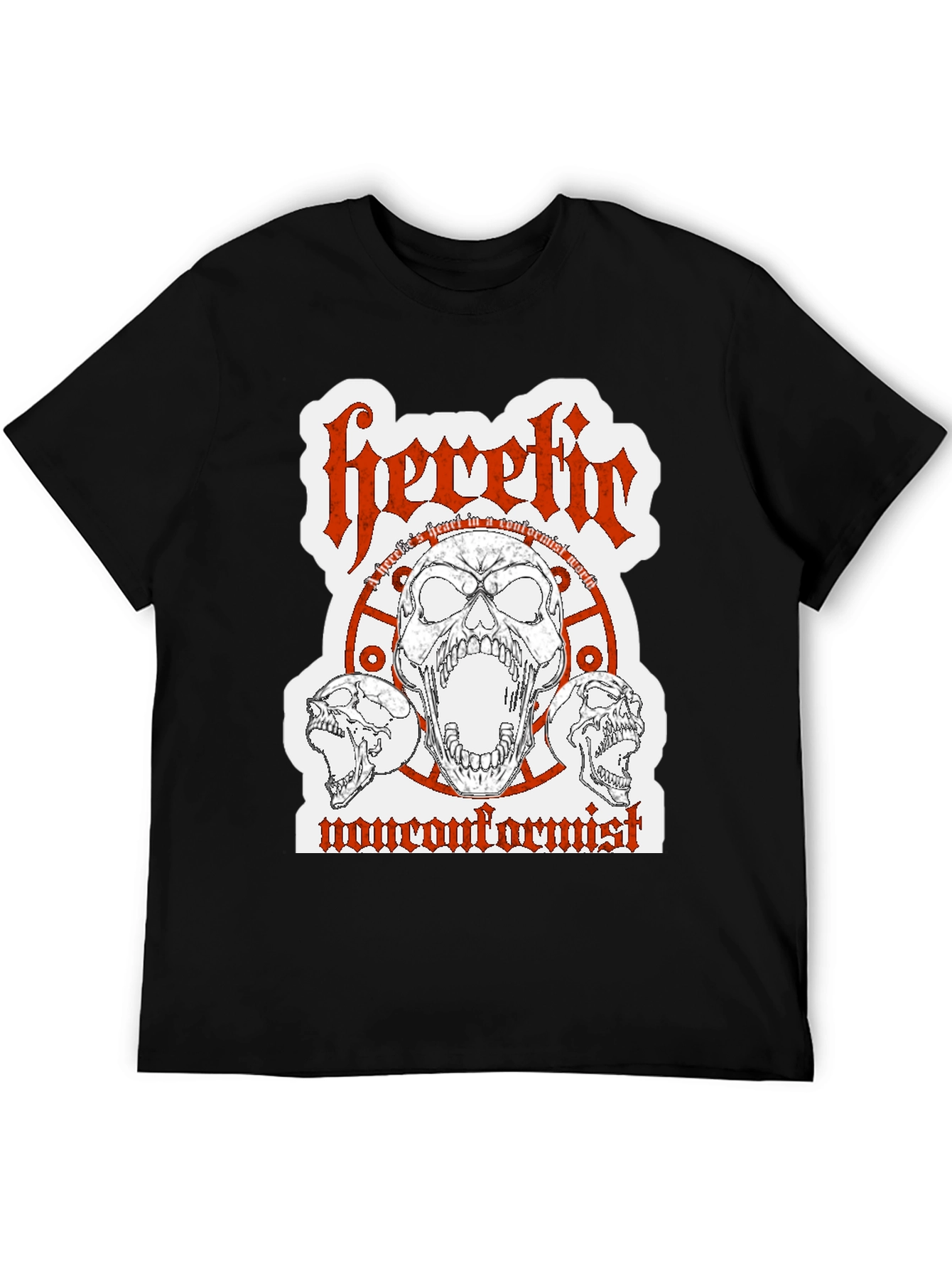 Heretic Nonconformist Graphic Tee - Black