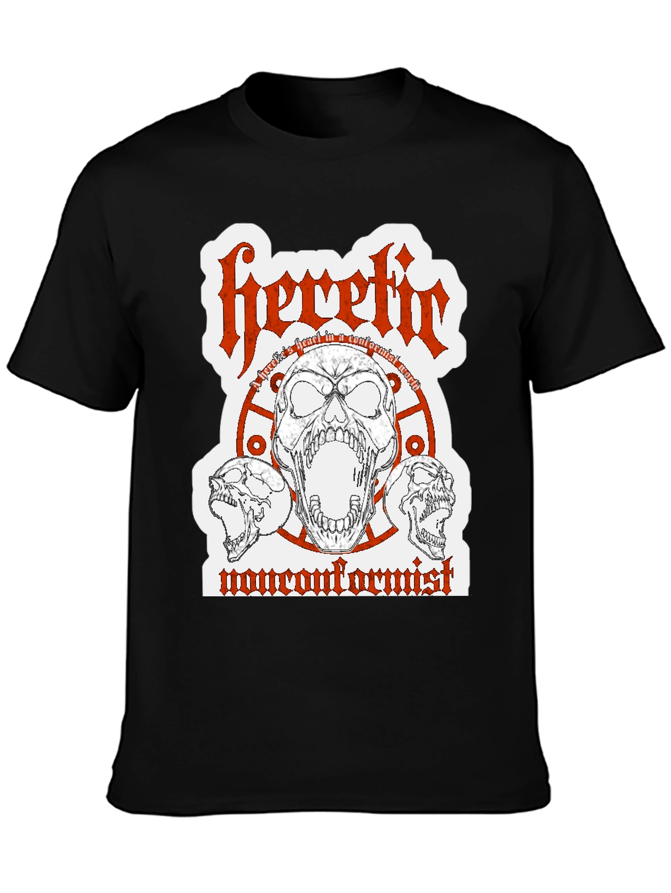 Heretic Nonconformist Graphic Tee - Black