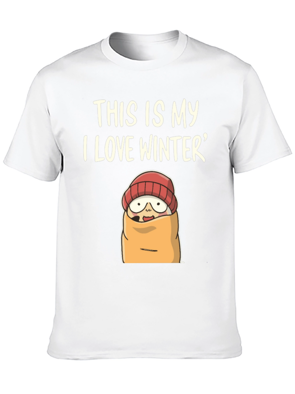 Funny Winter T-Shirt: I Love Winter Cartoon Graphic Tee