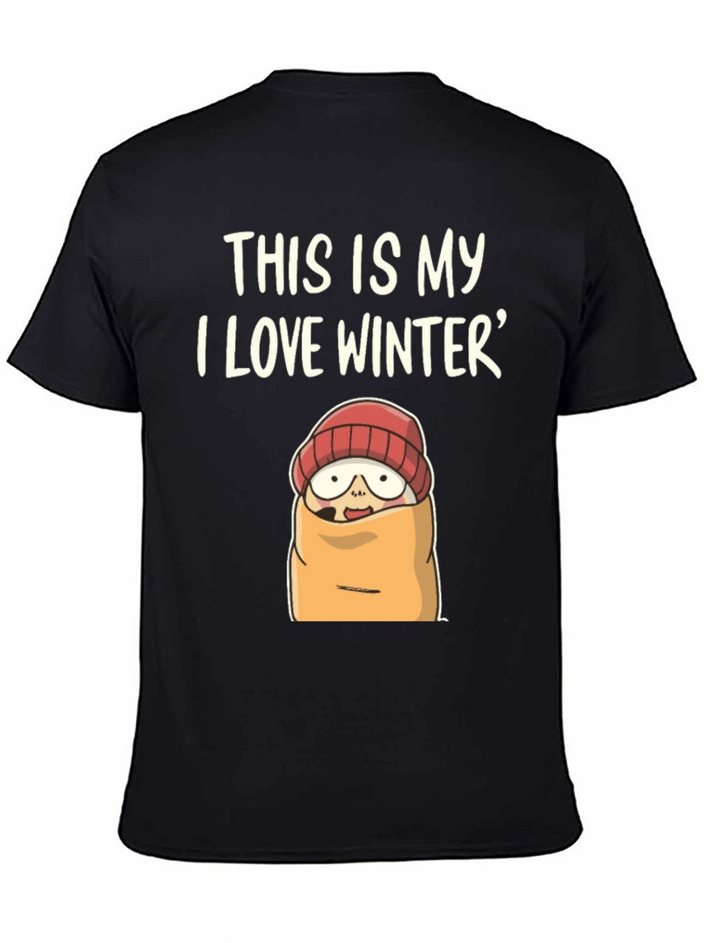 Funny Winter T-Shirt: I Love Winter Cartoon Graphic Tee