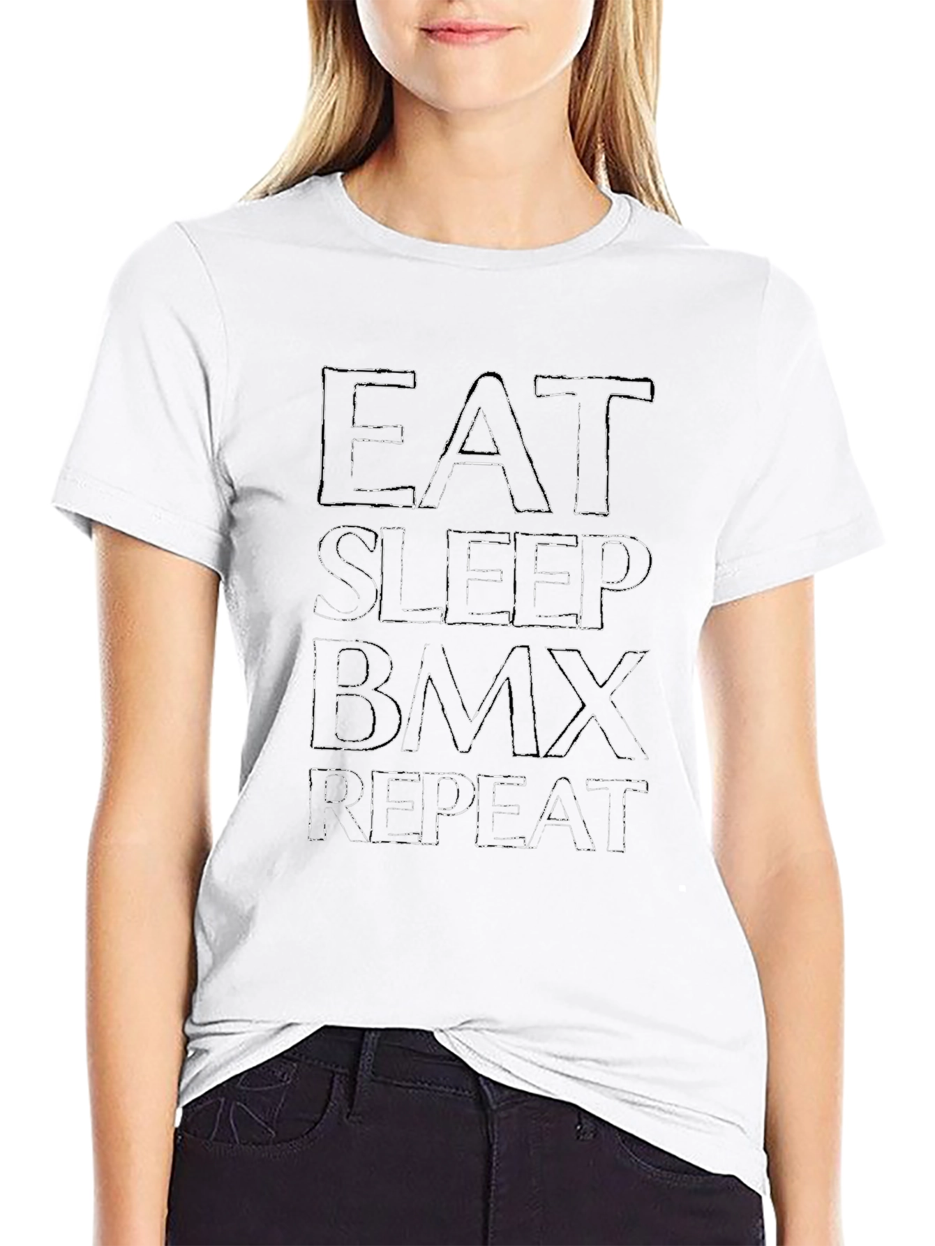 Eat Sleep BMX Repeat Black T-Shirt