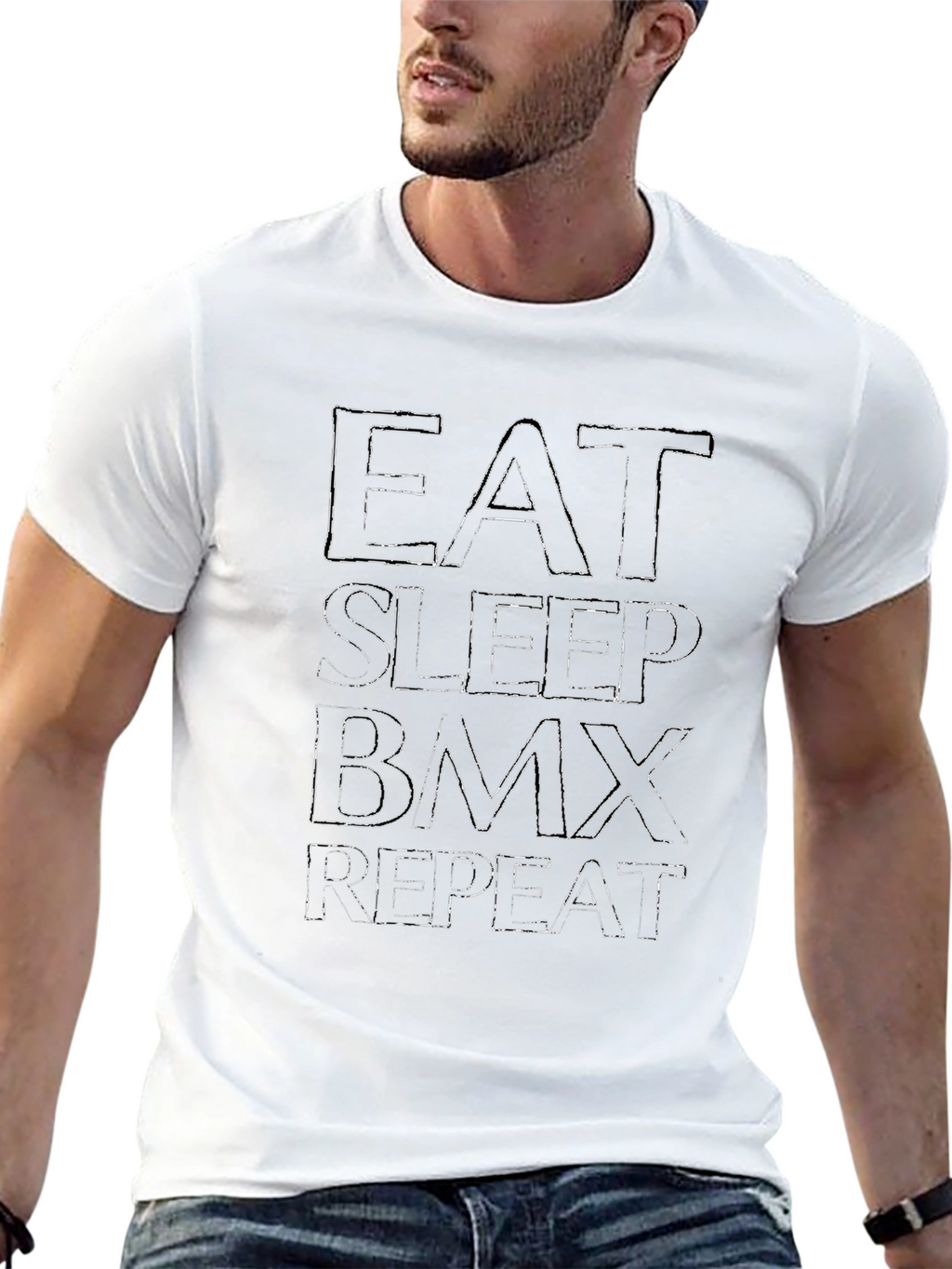 Eat Sleep BMX Repeat Black T-Shirt