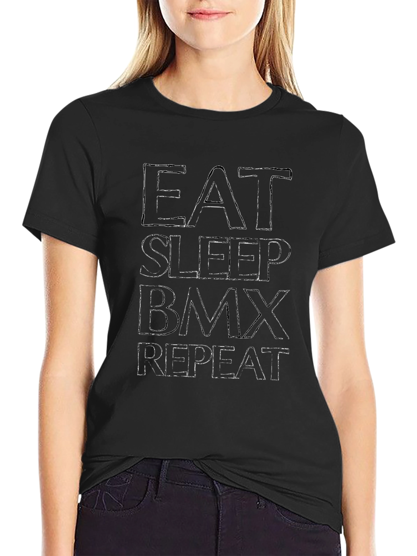 Eat Sleep BMX Repeat Black T-Shirt