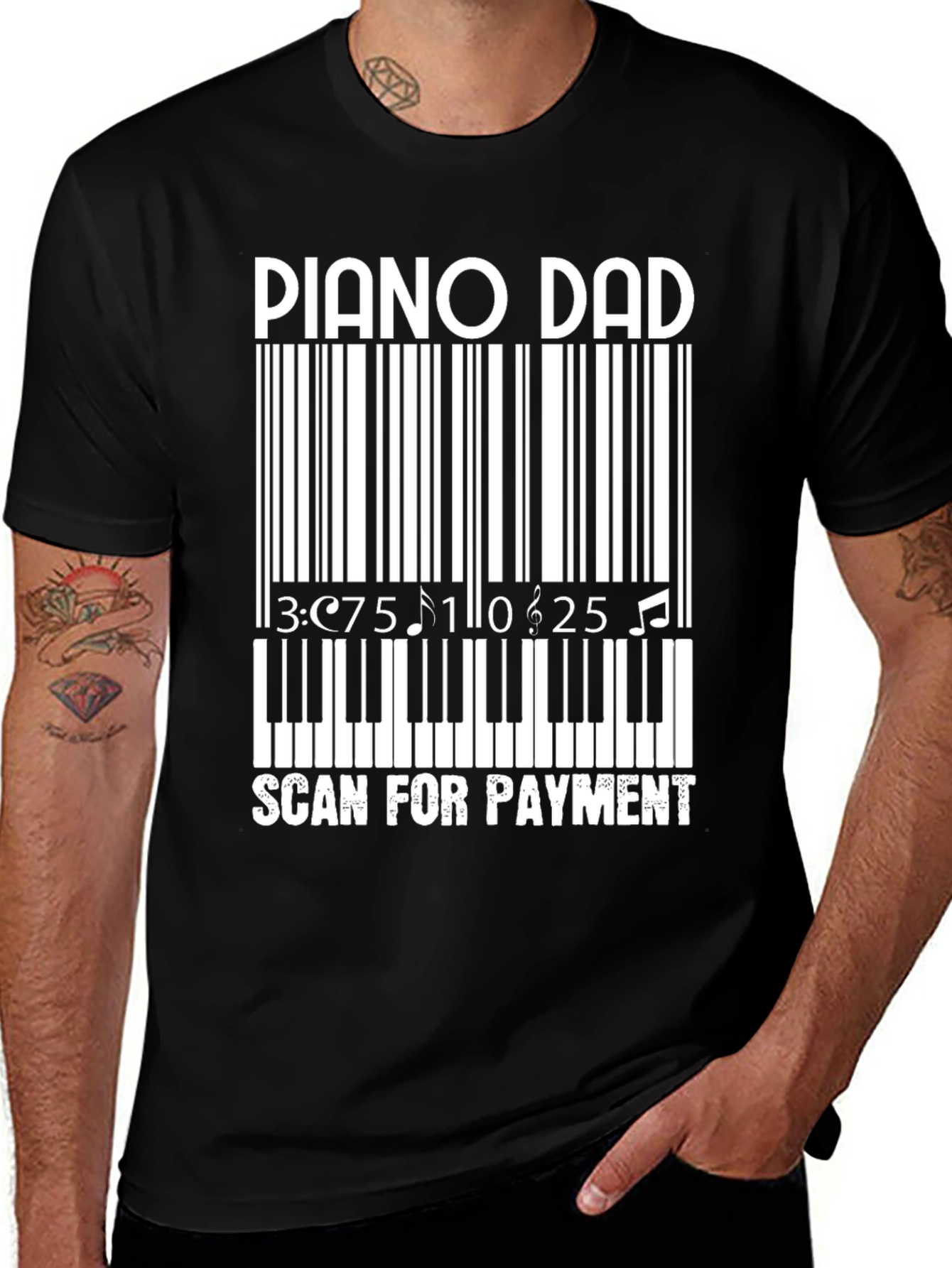 Piano Dad Scan for Payment Funny T-Shirt