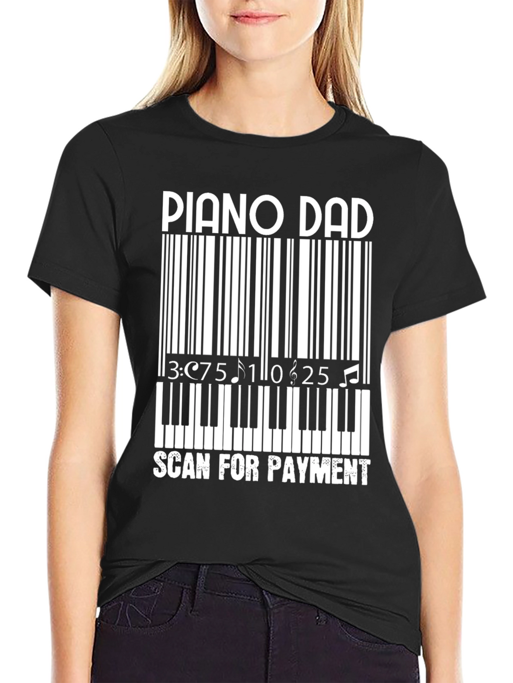 Piano Dad Scan for Payment Funny T-Shirt