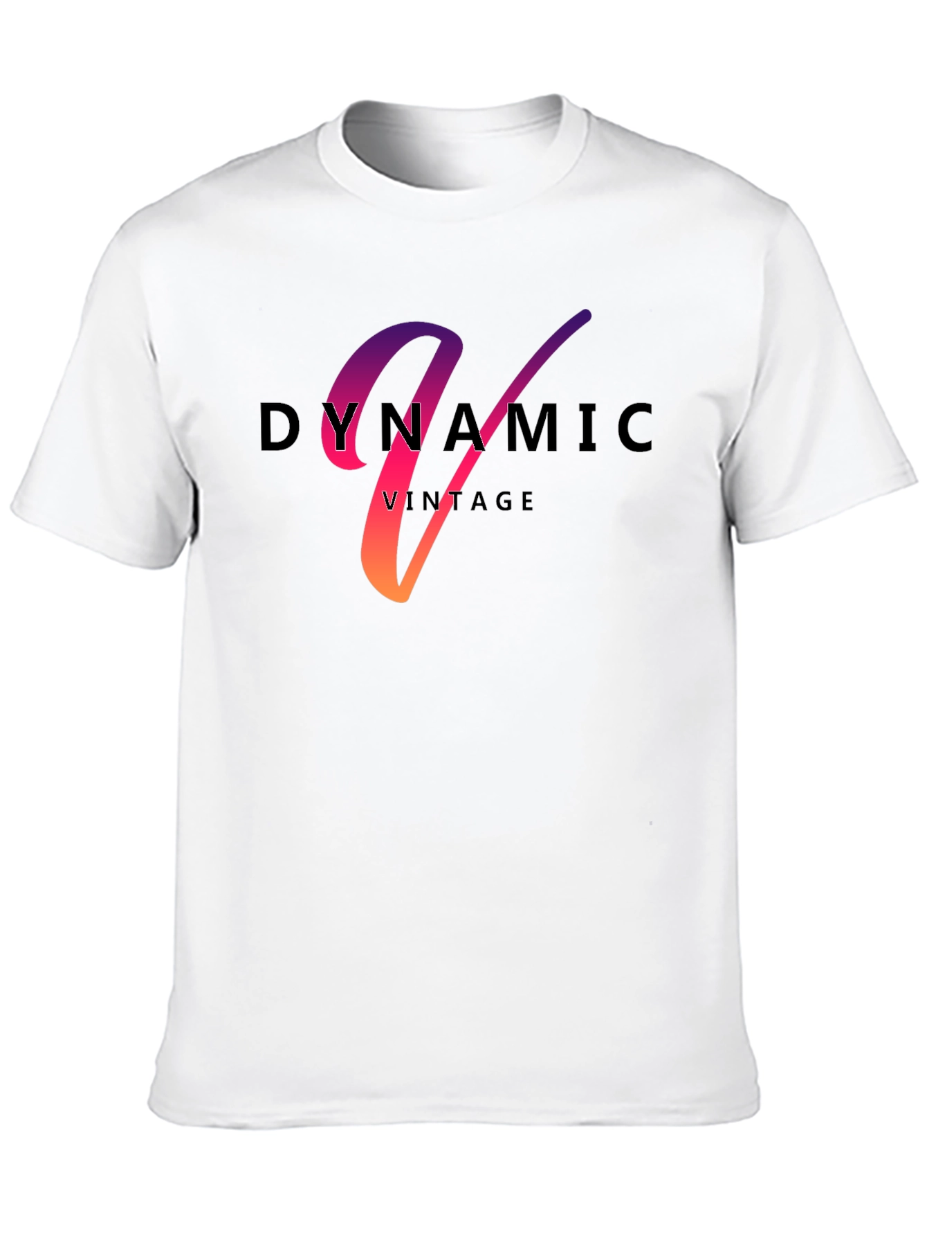 Dynamic Vintage Gradient Letter T-Shirt