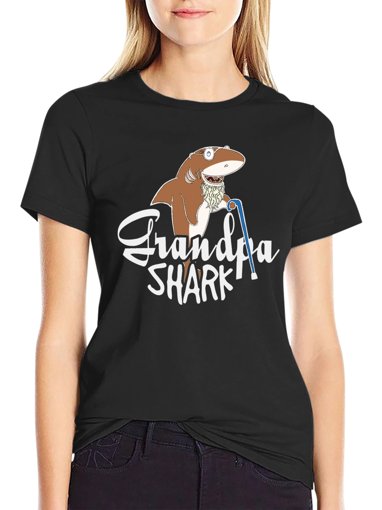 Grandpa Shark Graphic T-Shirt
