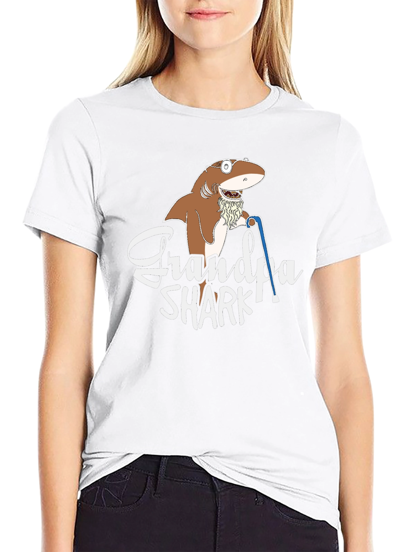 Grandpa Shark Graphic T-Shirt