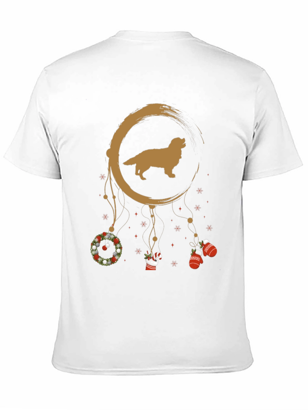 Golden Retriever Dreamcatcher Christmas T-Shirt – Festive Dog Lover Tee