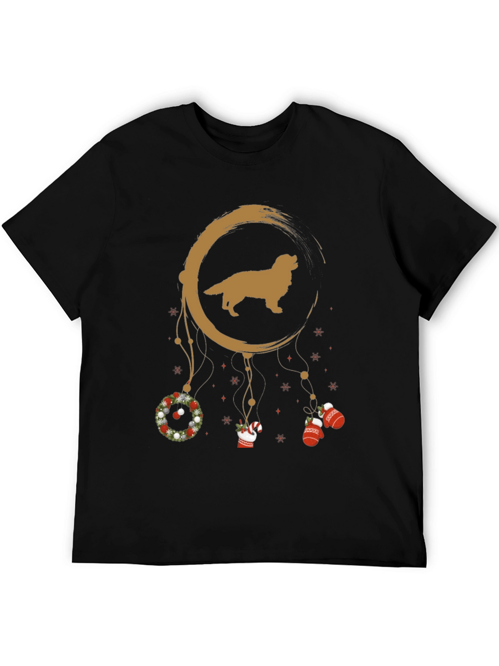 Golden Retriever Dreamcatcher Christmas T-Shirt – Festive Dog Lover Tee