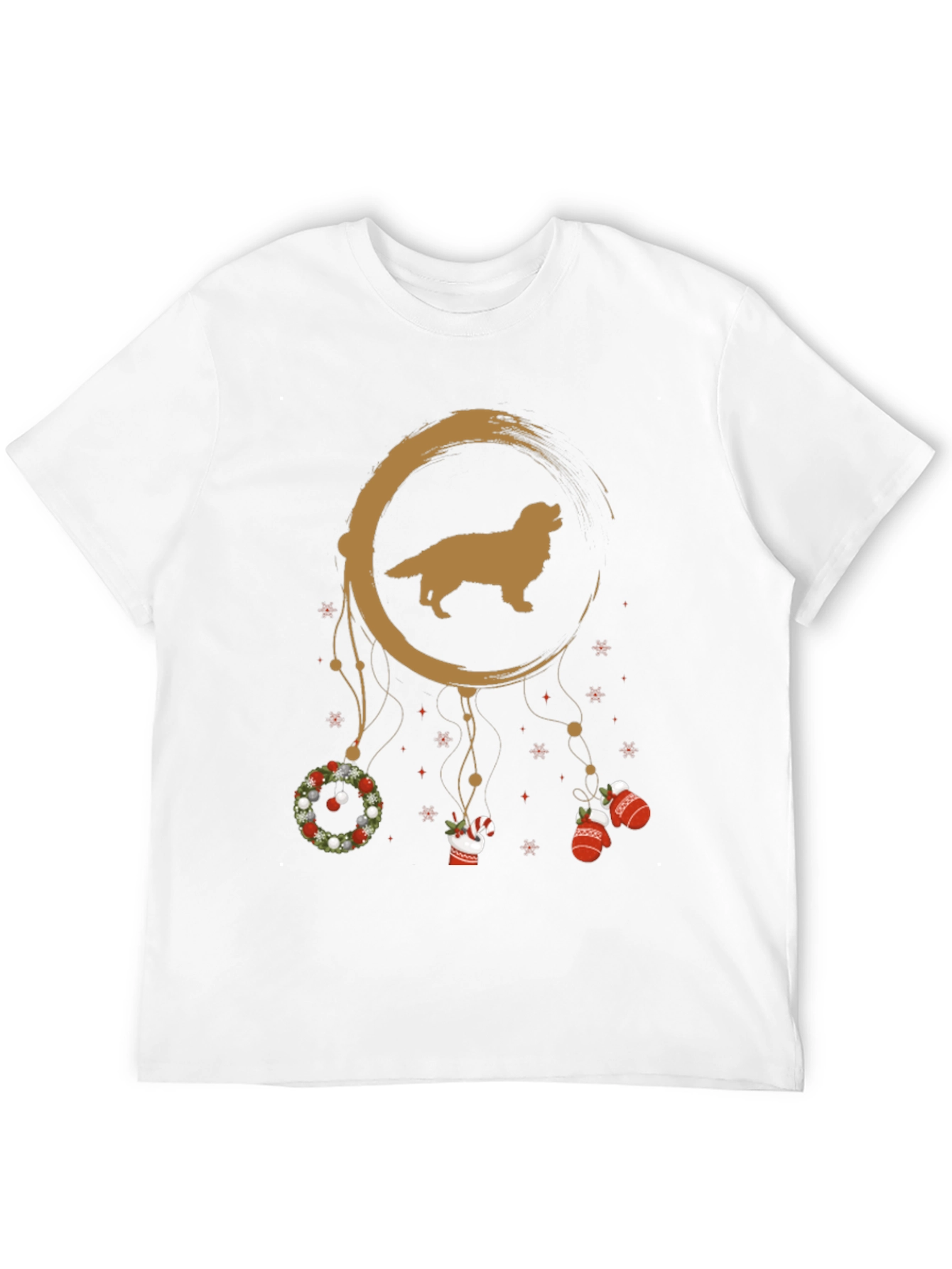 Golden Retriever Dreamcatcher Christmas T-Shirt – Festive Dog Lover Tee