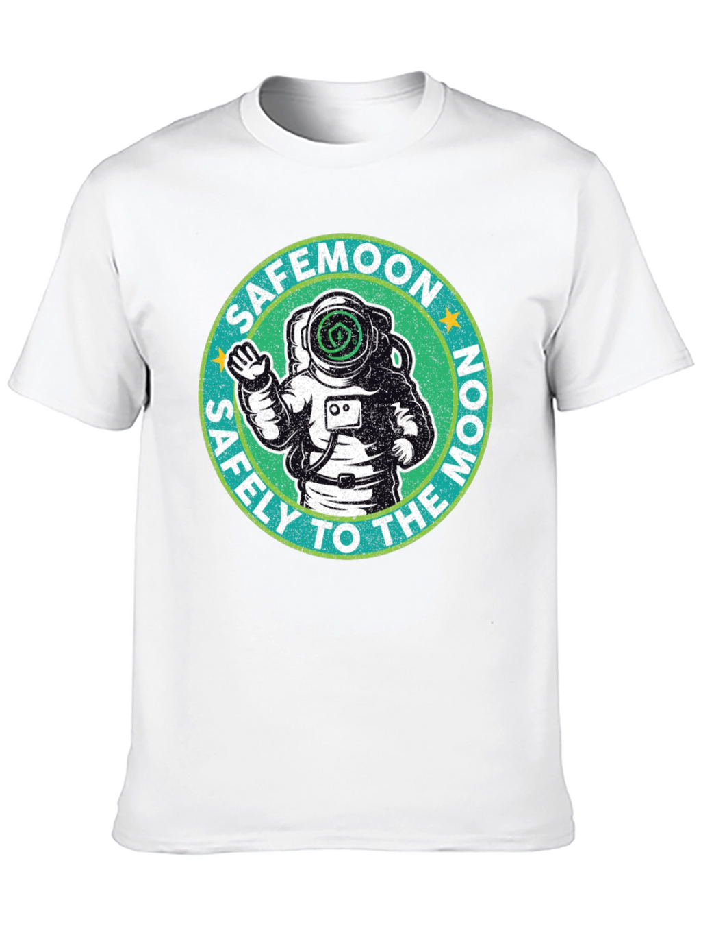 Safemoon Astronaut Black T-Shirt - Safely to the Moon!