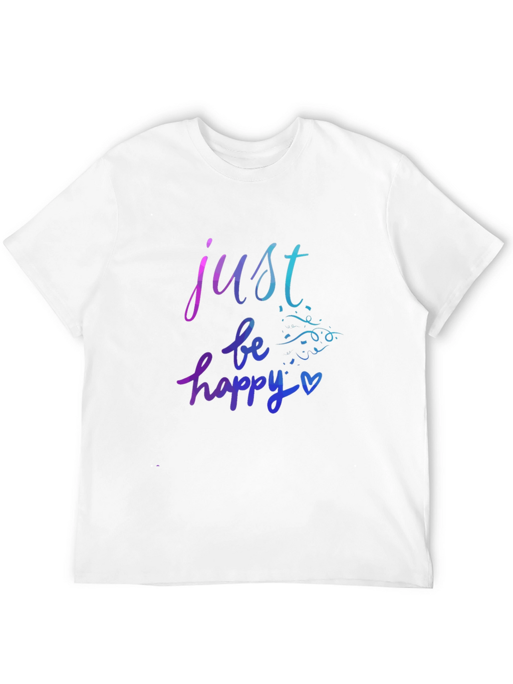 Just Be Happy Graphic Tee - Black