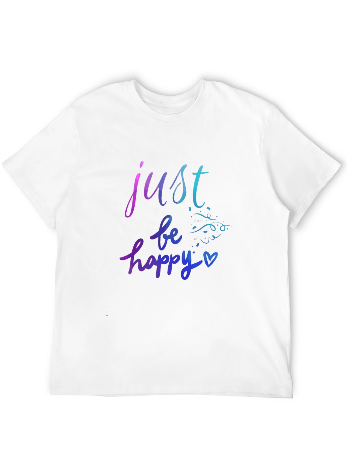 Just Be Happy Graphic Tee - Black