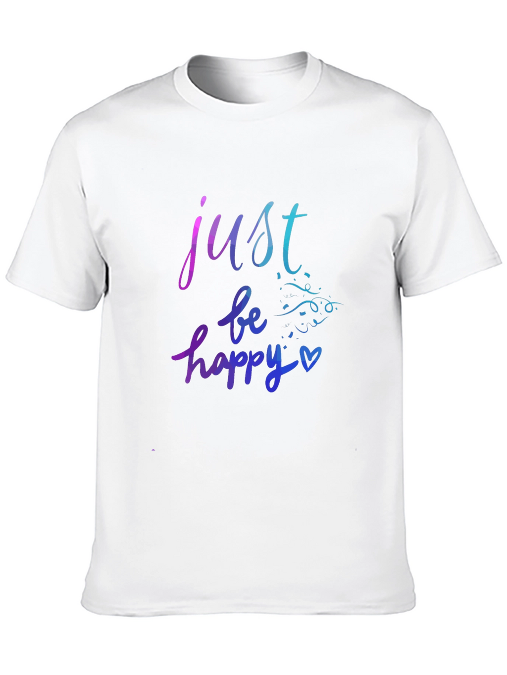 Just Be Happy Graphic Tee - Black