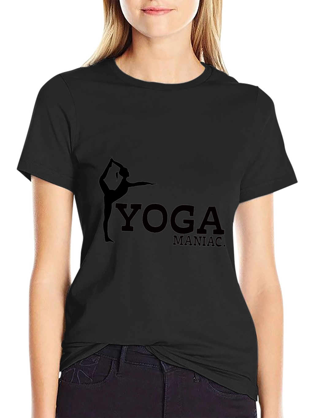 Yoga Maniac Graphic T-Shirt - Black