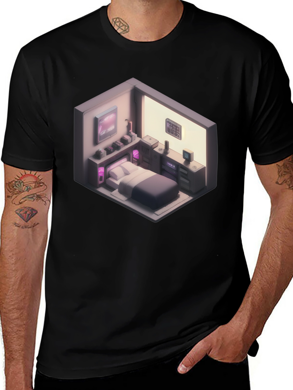 Isometric Room Graphic T-Shirt
