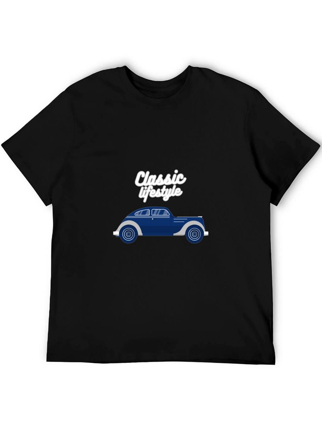 Classic Lifestyle Car Graphic Black T-Shirt