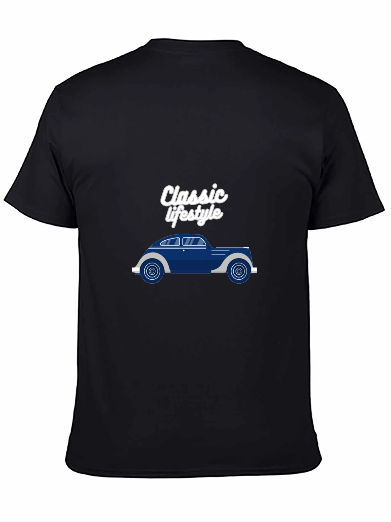 Classic Lifestyle Car Graphic Black T-Shirt