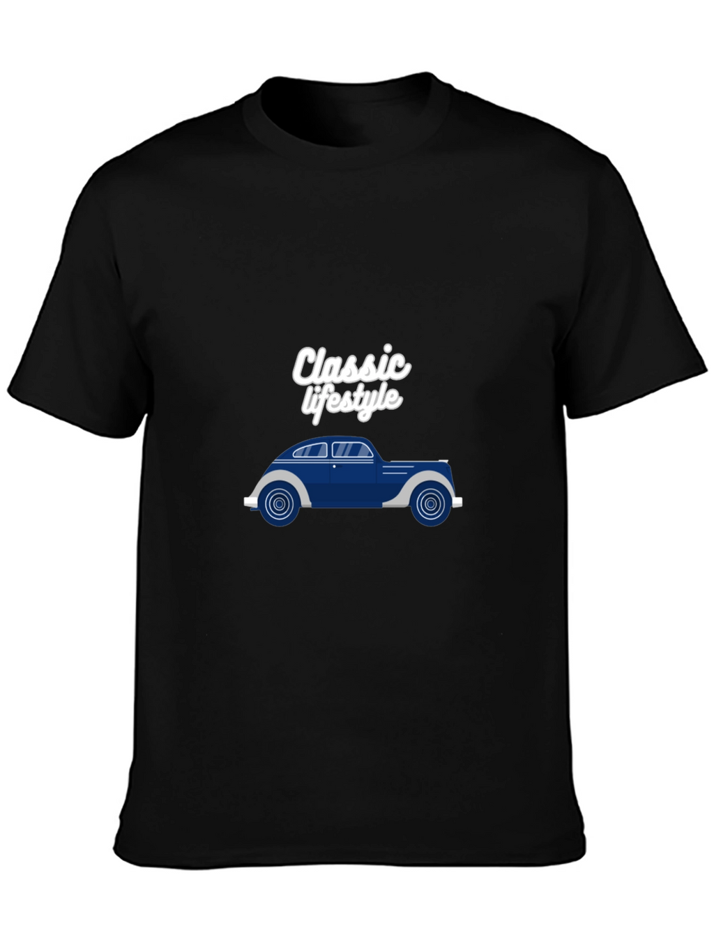 Classic Lifestyle Car Graphic Black T-Shirt