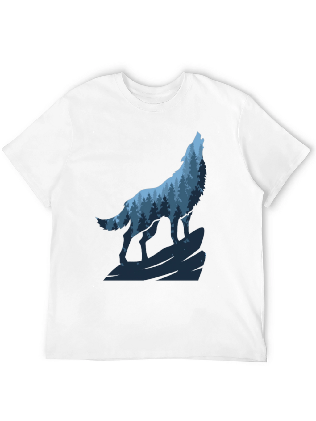 Wolf Forest Graphic Black T-Shirt