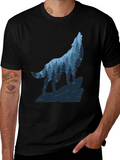 Wolf Forest Graphic Black T-Shirt