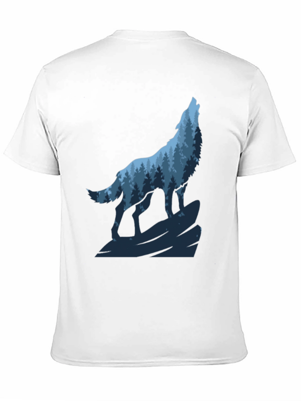Wolf Forest Graphic Black T-Shirt