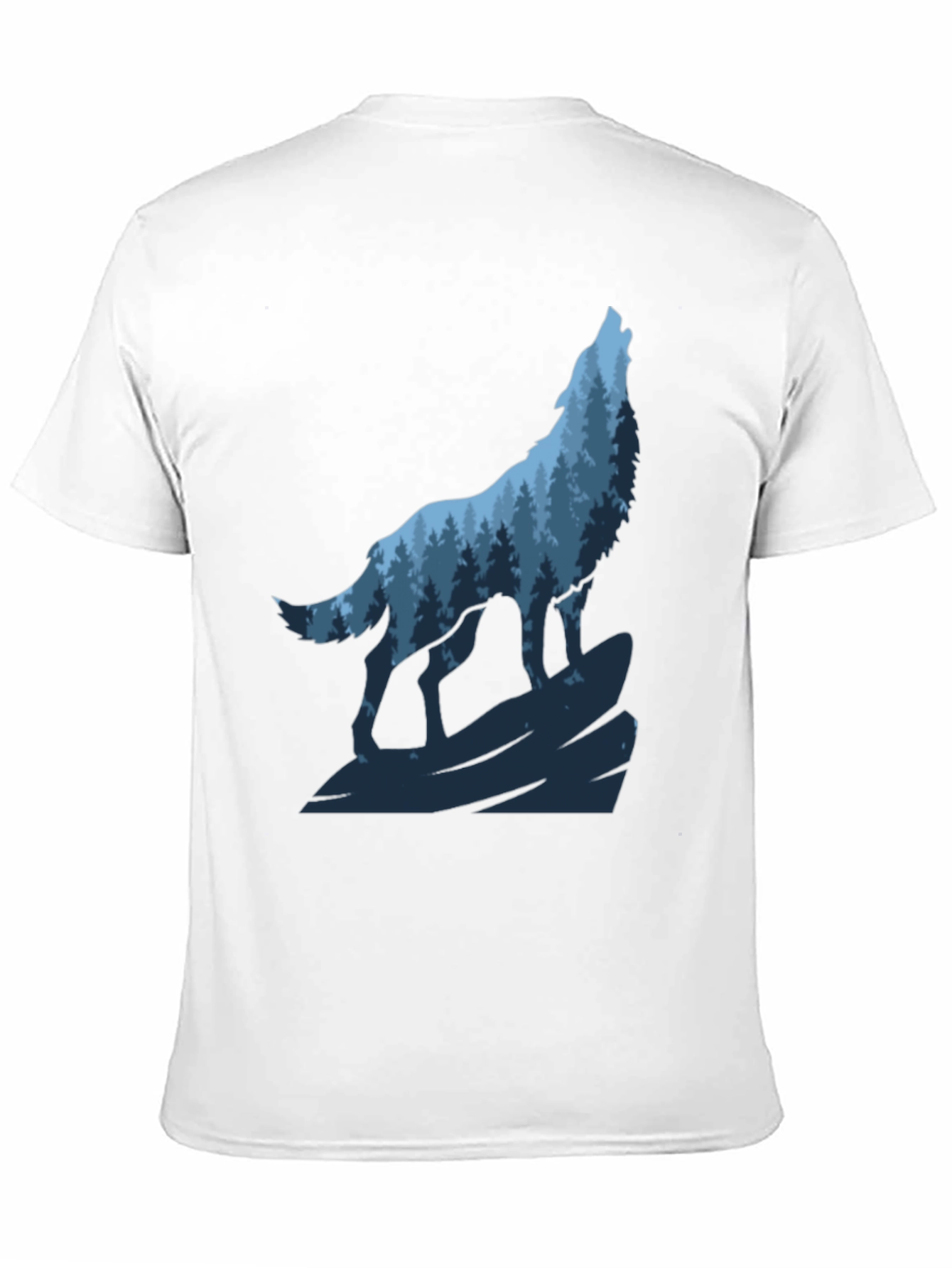Wolf Forest Graphic Black T-Shirt