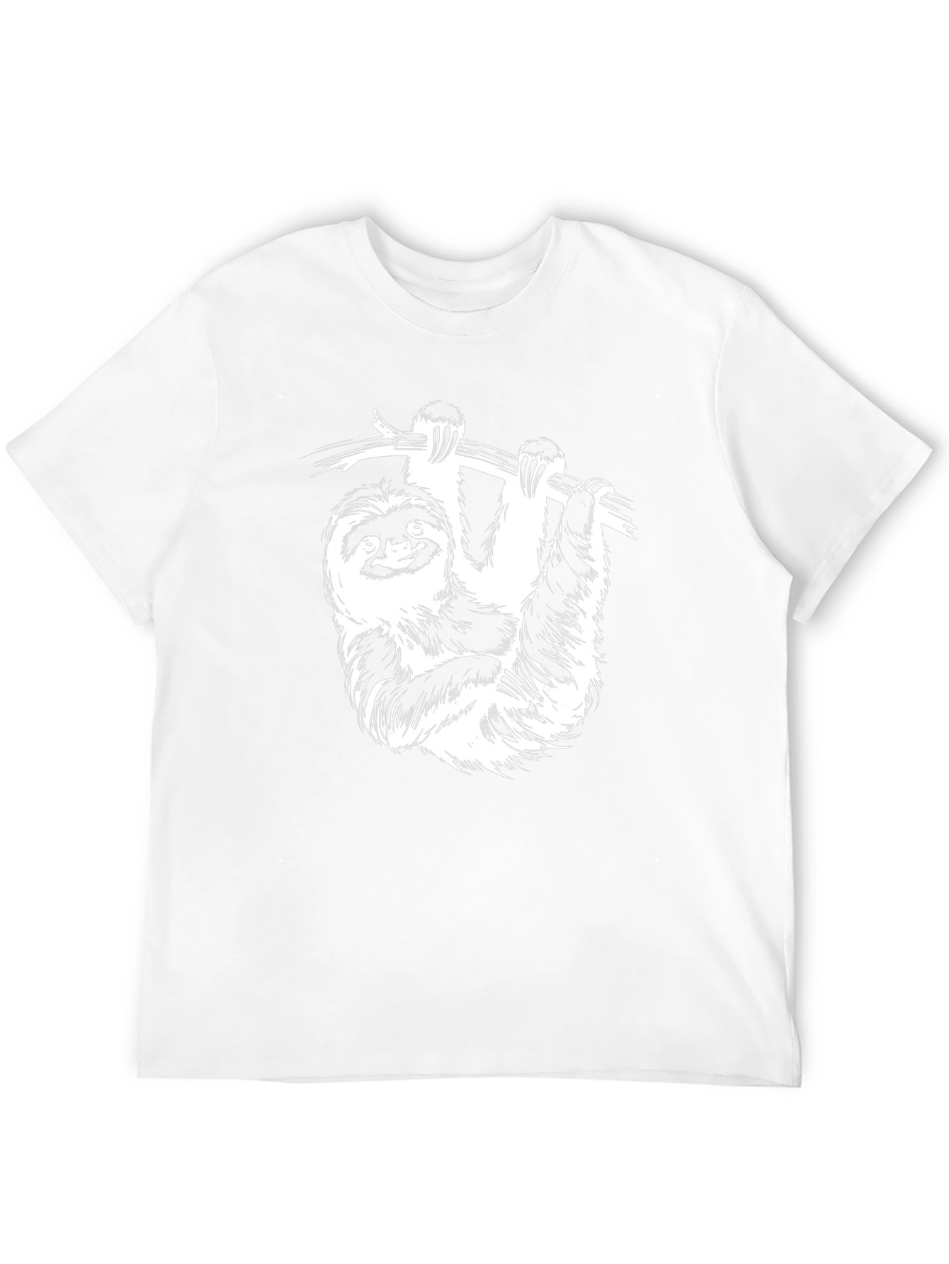 Sloth Graphic Tee - Black Cotton Blend