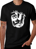 Sloth Graphic Tee - Black Cotton Blend
