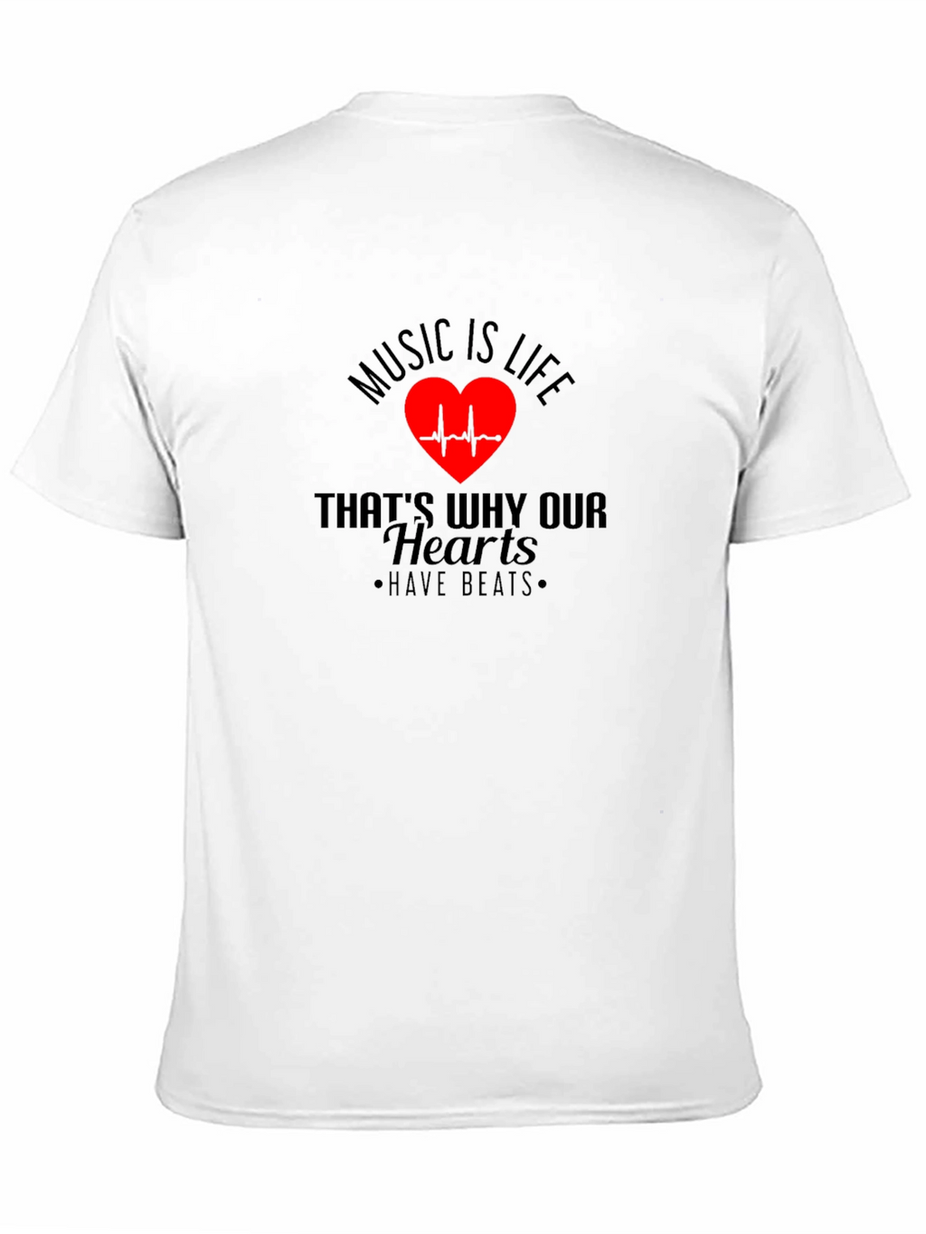 Music is Life T-Shirt - Heartbeat Design